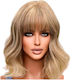 Damenperücke Blond Synthetisch Hochwertig 14 Zoll