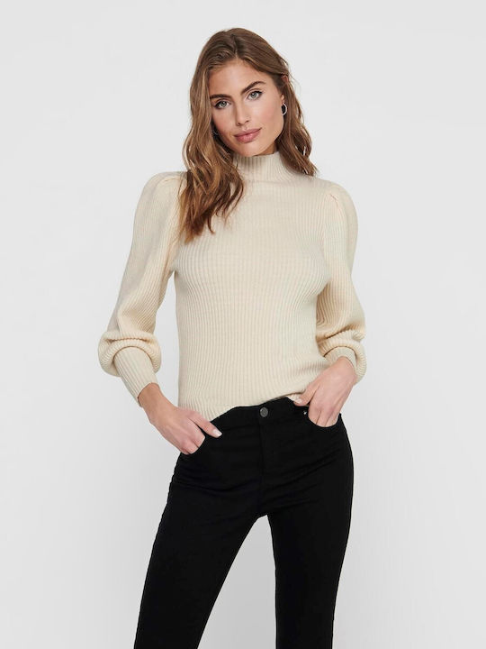 Only Women's Long Sleeve Sweater Ecru