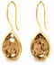 Drandakis Earrings made of Silver Gold Plated with Stones