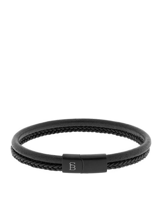 Steel & Barnett Men's Leather Bracelet