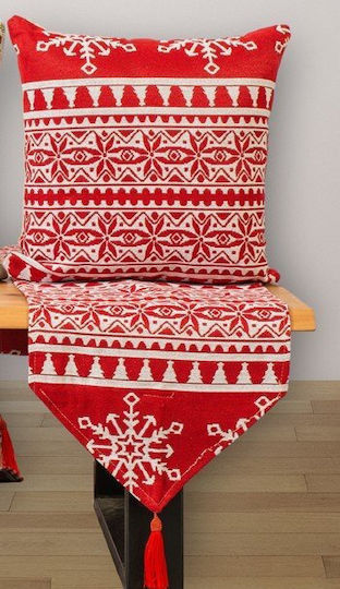 Ilis Home Christmas Tablecloth Runner Red L180xW33cm.