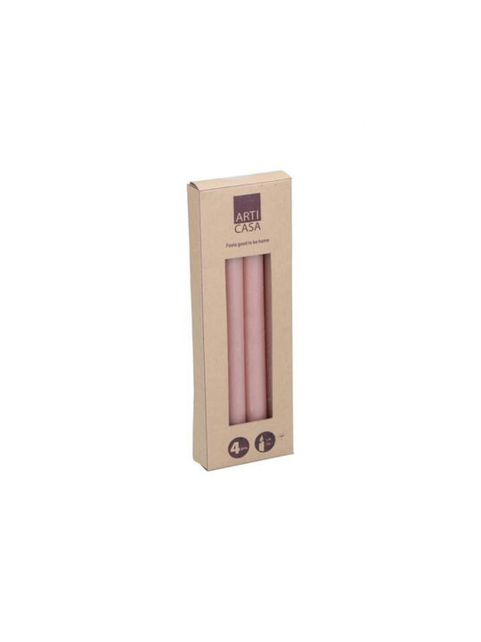 Atmosphera Aromatic Taper Candle Pink 25.5cm 4 Pieces