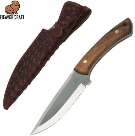Beaver Craft Hgk1 Μαχαίρι Καφέ σε Δερμάτινη Θήκη
