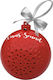 SBS Music Hero Christmas Ball Ηχείο Bluetooth 3W με Διάρκεια Μπαταρίας έως 3 ώρες Κόκκινο