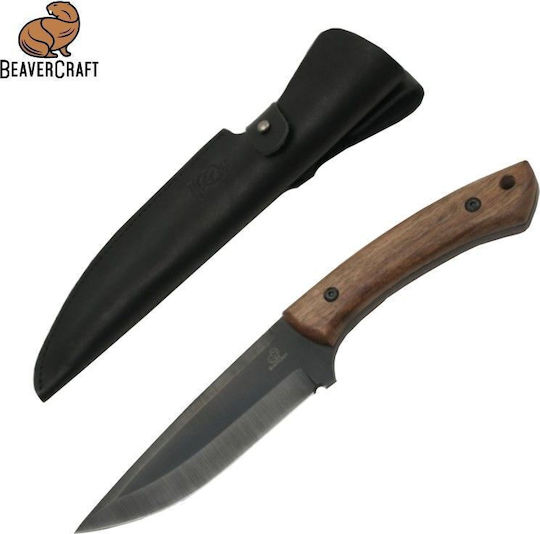Beaver Craft Μαχαίρι Καφέ σε Δερμάτινη Θήκη