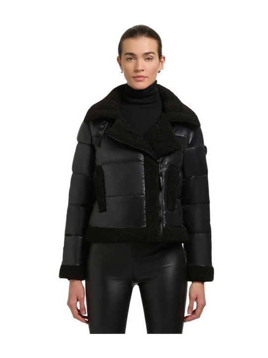 Women's Short Lifestyle Jacket for Winter Black