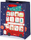 Legami Milano Christmas Bus Medium Paper Christmas Bag for Gift Blue