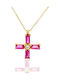 Metrongold Damen Kreuz mit Kette