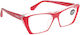 Oramont Damen Lesebrille +3.25 in Rot Farbe 9085