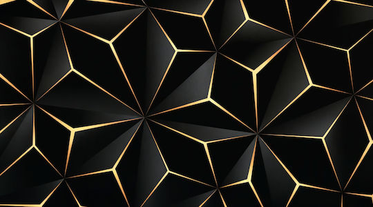 3D Модерна Фототапет За Всекидневна Злато 260x390