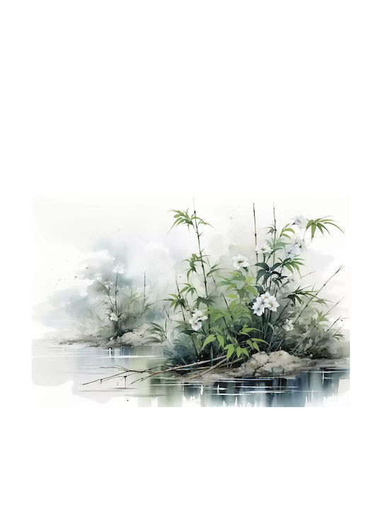 Modern Wallpaper Lake Leaves Plants Wallpaper 240x360