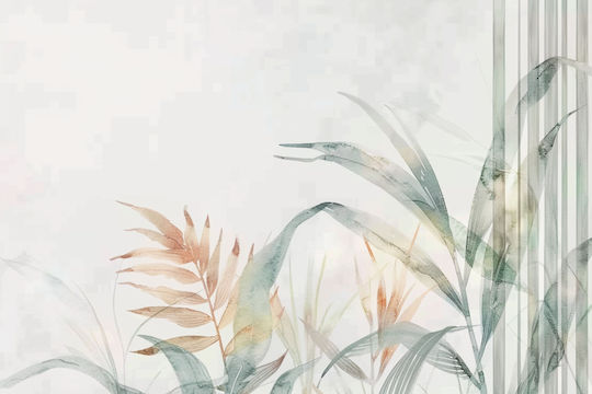 Wallpaper Living Room Pastel Grass Wallpaper Bedroom 197x296
