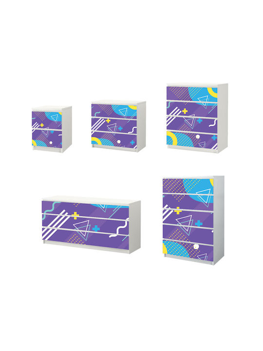 Abstract 01 Drawer Sticker Triple Drawer
