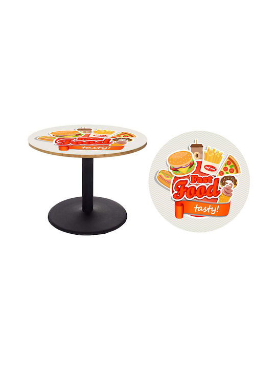 Αυτοκόλλητο Τραπεζιού Fast Food 50cm Διάμετρος