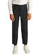 Kids' Chino Fabric Pants Black