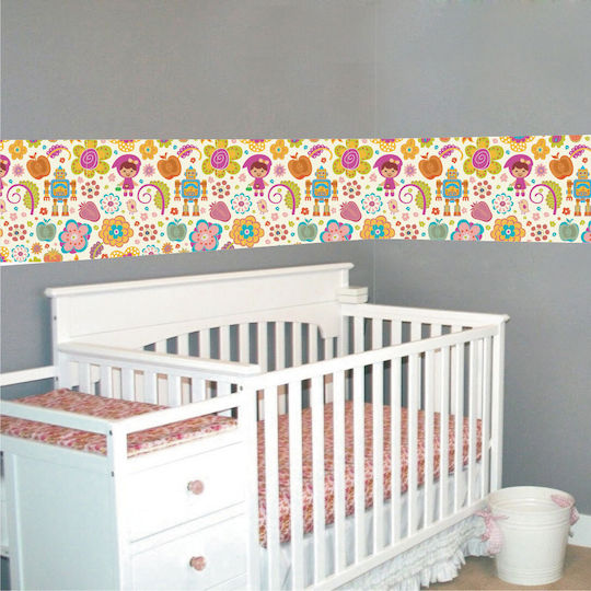 Adhesive Border Multicolored Designs 145cm X 25cm