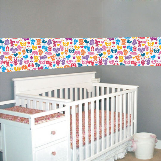 Adhesive Border Colorful Animals 145cm X 25cm