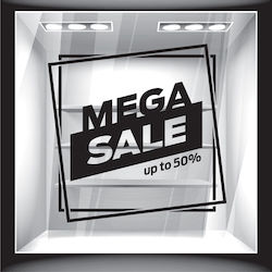 Sticker Reducere Mega 120cm X 120cm
