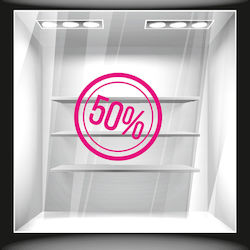 Sticker Reducere Cerc Procentaj 50cm X 50cm