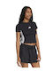 Essentials 3-Stripes Women's Athletic T-shirt Black