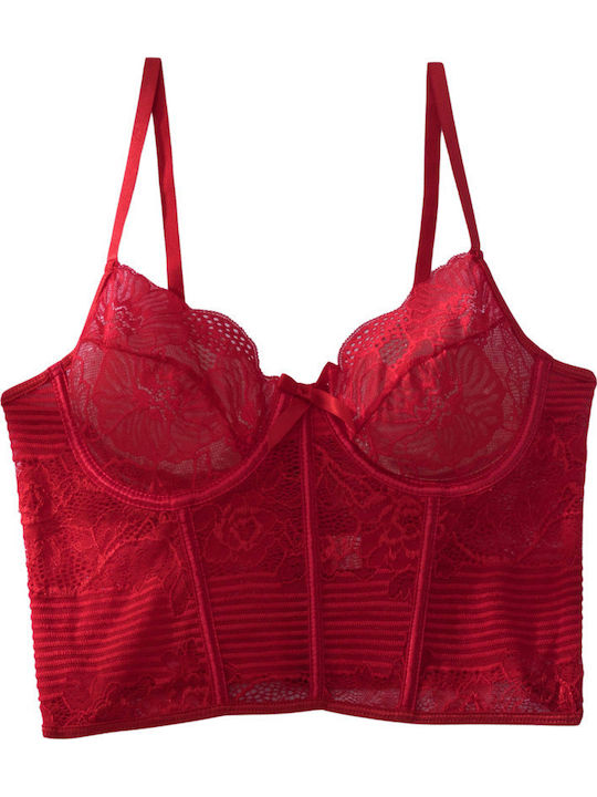 Chicret Corset Bustier Roșu