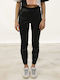 Γυναικείο Υφασμάτινο Παντελόνι σε Slim Εφαρμογή Black