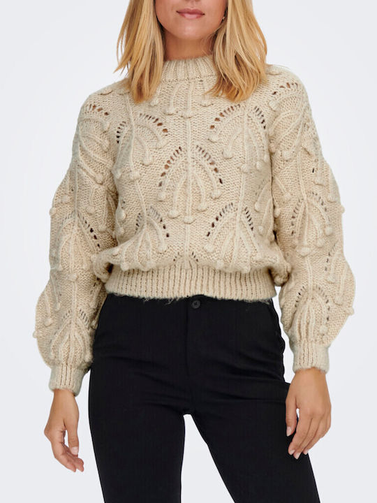 Only Women's Long Sleeve Sweater Beige