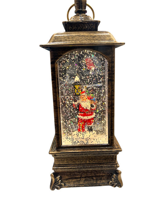 Ornament de Crăciun Lanternă Luminat cu Moș Crăciun 1buc