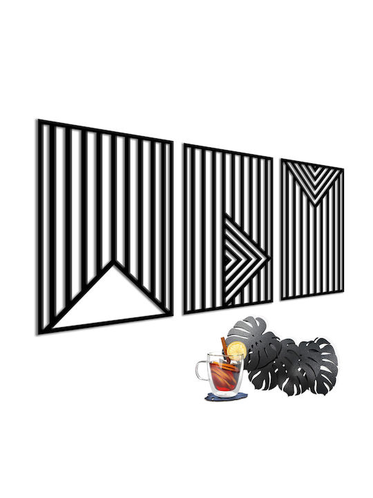 3D Wanddekoration Bild Küche Esszimmer Durchbrochene Linien Panel 95x185