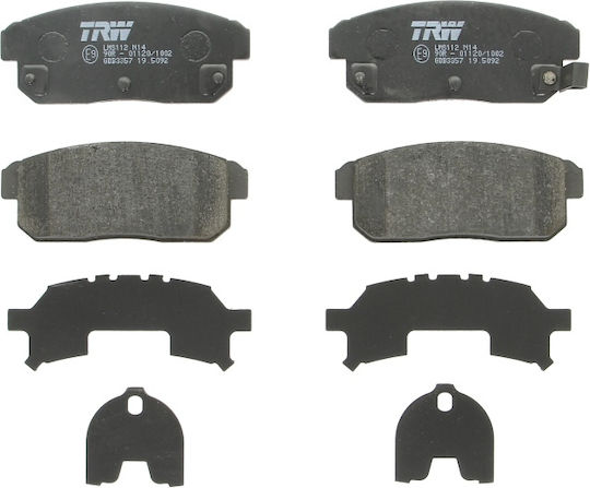 Set Plăcuțe De Frână Spate Cu Disc Trw Automotive Mazda RX-8 Nissan Maxima Suzuki Ignis 43mm 105.5mm 15.1mm Senzor De Uz Inclus