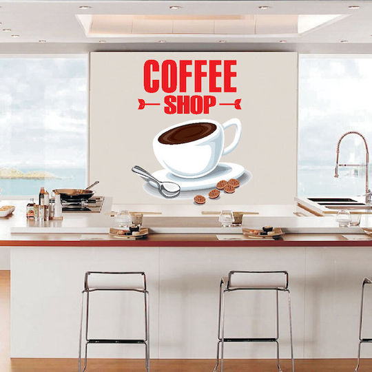 Αυτοκόλλητο Τοίχου Coffee Shop 50cm X 56cm