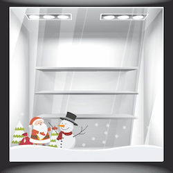 Weihnachtsaufkleber Weihnachtsmann & Schneemann...
