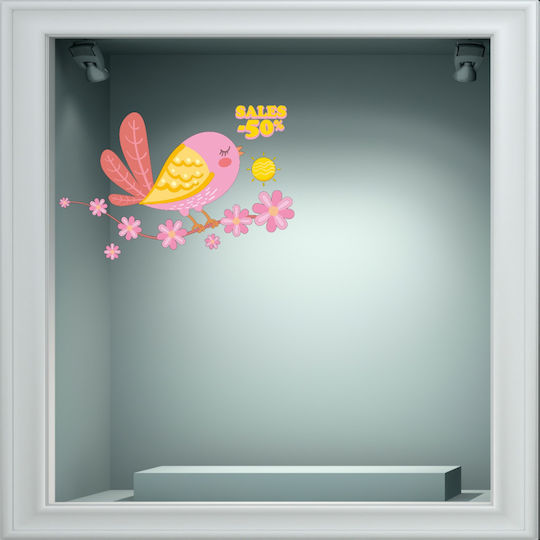 Αυτοκόλλητο Βιτρίνας Ανοιξιάτικο Sales 8 50cm X 33cm