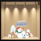 Snowman Friends Winter Sales Sticker 50cm X 37cm