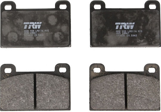 Set Plăcuțe De Frână Partea Din Față Trw Skoda 130 Wartburg 353 Înălțime 56.8mm Lățime 84.8mm Grosime 15.0mm