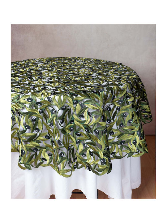 Silk Fashion Rotunda Black Olive Tree 85x85cm