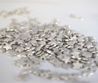 Sprinklicious Mini Silver Stars 80g 8mm E171 Free