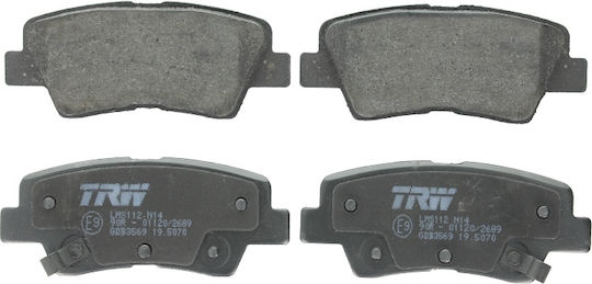 TRW Rear Disc Brake Pads Set Hyundai Accent IV Elantra V I30 1.6-2.0 09.10 Height 41.2mm Width 99.8mm Thickness 15.5mm