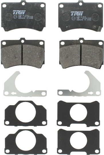 Front Brake Pads Set Trw Automotive Kia Rio Mazda Demio 1.3/1.5 08.98-02.05 Height 64mm Width 91.6mm Thickness 15.5mm