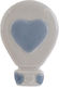 Handgefertigter Taufgeschenk-Magnet Heißluftballon Herz Weiß Hellblau 7cm X 5cm Ls55262 Georgiou Sg-ls55262