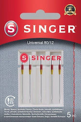 Singer Universal Needle 80/12 5pk Fabrics