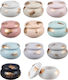Ceramic Macaron Jewelry Box Gold Patina 5x7cm K883 Nv-1200883