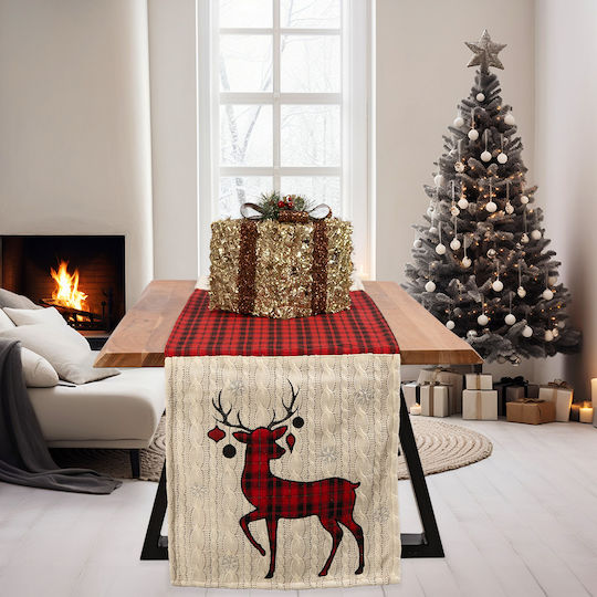 Ilis Home Weihnachtlich Tischtuch Läufer L170xB40cm.