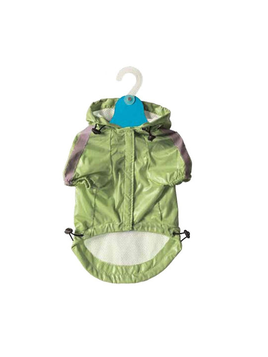 Vitakraft Reflective Strips Green Waterproof Dog Coat with 25cm Back Length