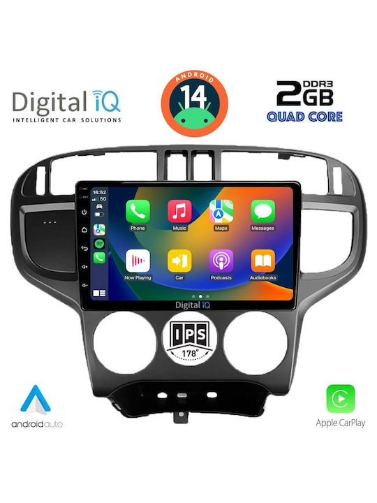 Digital IQ Sistem Audio Auto pentru Hyundai Matrice 2001-2010 (Bluetooth/USB/AUX/WiFi/GPS/Apple-Carplay/Android-Auto) cu Ecran Tactil 9"