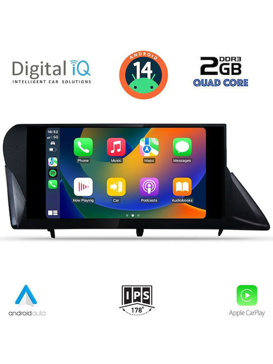 Digital IQ Auto-Audiosystem für Lexus RX 2009-2014 (Bluetooth/USB/AUX/WiFi/GPS/Apple-Carplay/Android-Auto) mit Touchscreen 9"