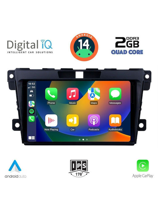 Digital IQ Car Audio System for Mazda CX-7 2006-2012 (Bluetooth/USB/AUX/WiFi/GPS/Apple-Carplay/Android-Auto) with Touch Screen 9"