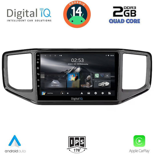 Digital IQ Auto-Audiosystem für Volkswagen Amarok 2017-2022 (Bluetooth/USB/AUX/WiFi/GPS/Apple-Carplay/Android-Auto) mit Touchscreen 9"