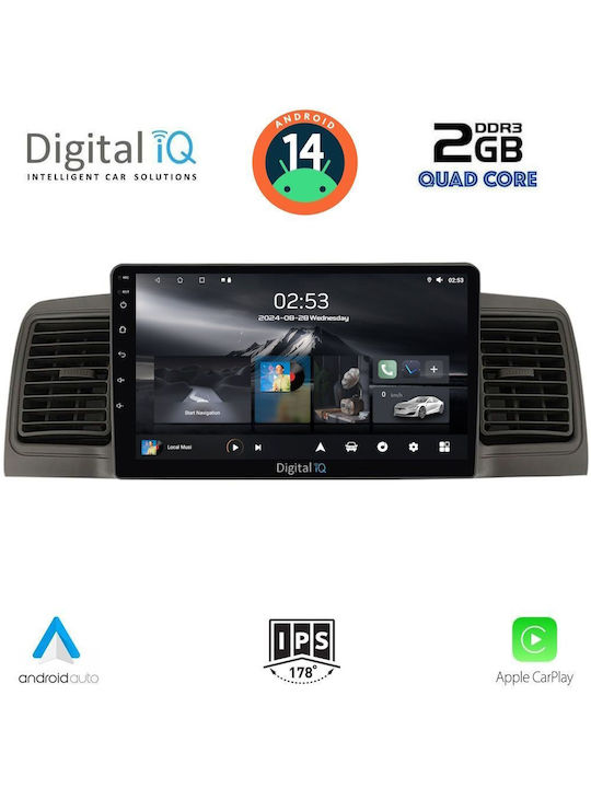 Digital IQ Ηχοσύστημα Αυτοκινήτου για Toyota Corolla 2001-2006 (Bluetooth/USB/AUX/WiFi/GPS/Apple-Carplay/Android-Auto) με Οθόνη Αφής 9"