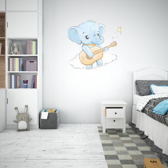 Elephant Guitar Wall Sticker 50cm X 46cm